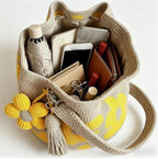 Lia - Handmade Crochet Floral Tote Bag