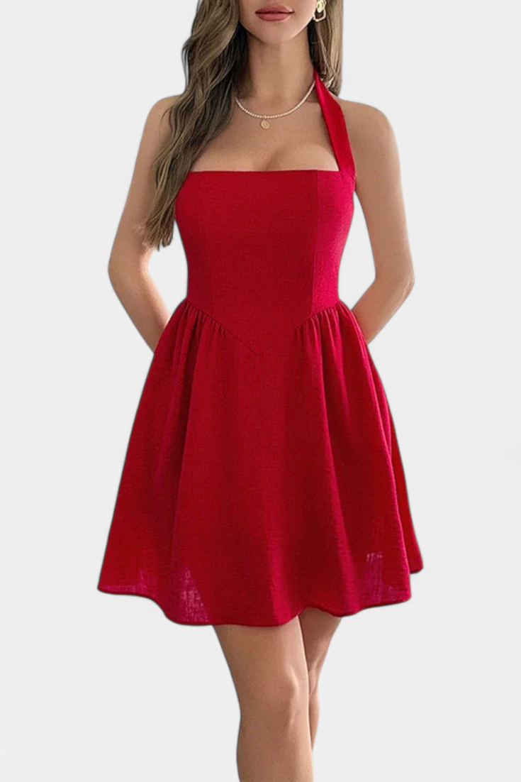 Mini-robe Kassandra dos nu avec poches