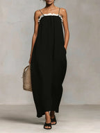 Mirelle | Maxi Dress with Color Blocks and Spaghetti Straps