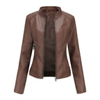Helen | Refined Stand-Collar Moto Jacket