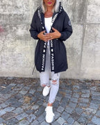 Camila | Hooded Drawstring Midi Parka